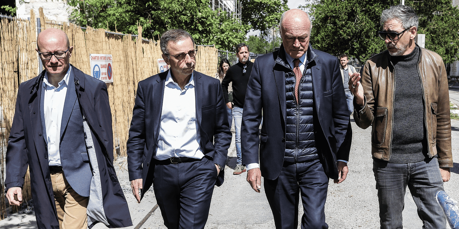 Jean-Luc Gleyze, Pierre Hurmic, Alain Rousset et Philippe Barre, le 12 juin à Darwin, à Bordeaux.