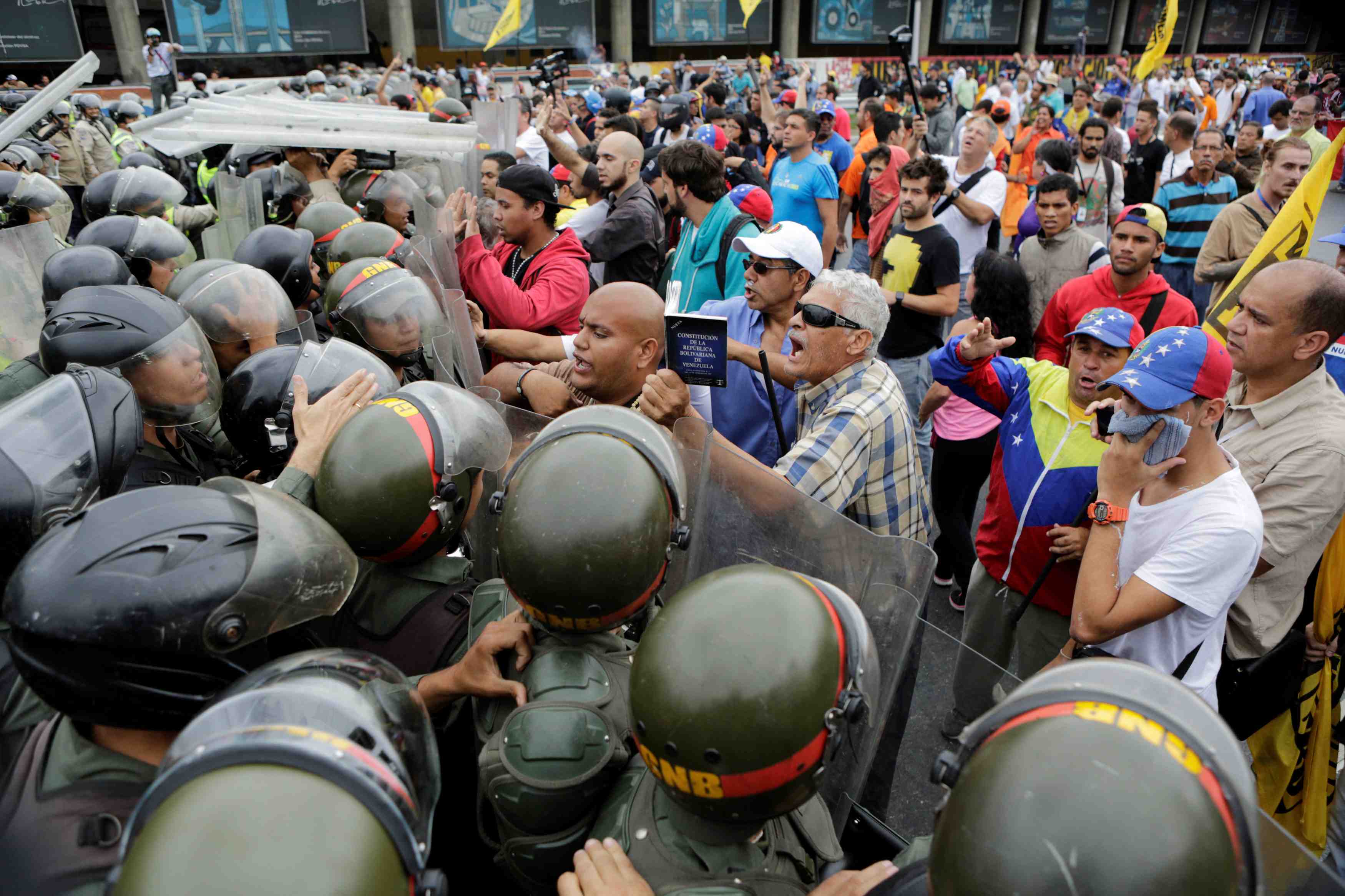 Manifestation pour la revocation du president venezuelien