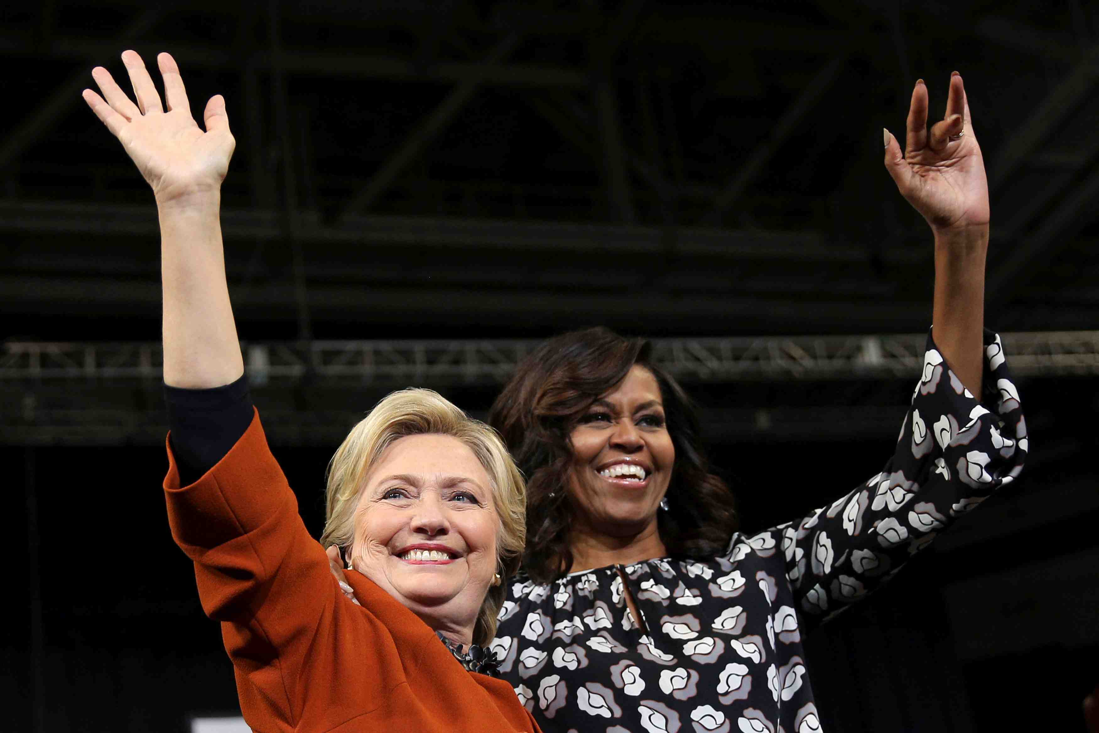 Hillary clinton et michelle obama ensemble pour un meeting