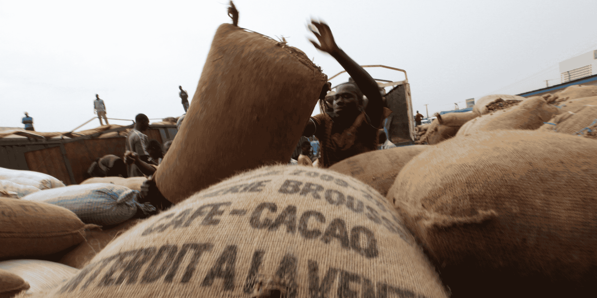 Entrepôt de cacao en Côte d'Ivoire