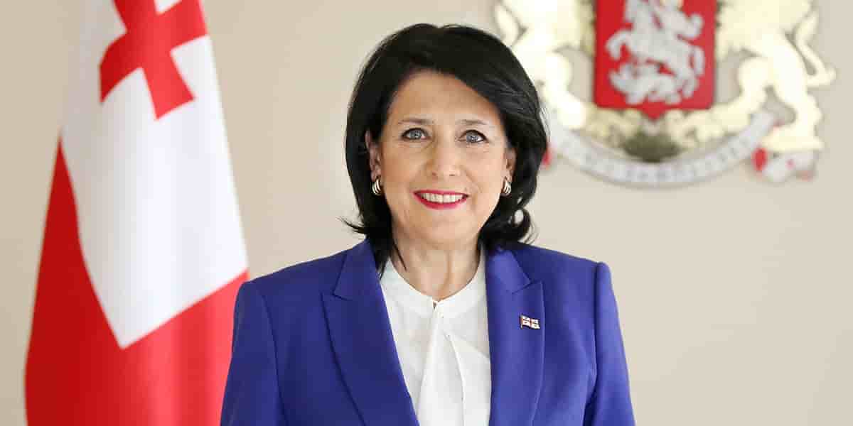 Salomé Zourabichvili au palais présidentiel de Tbilissi.