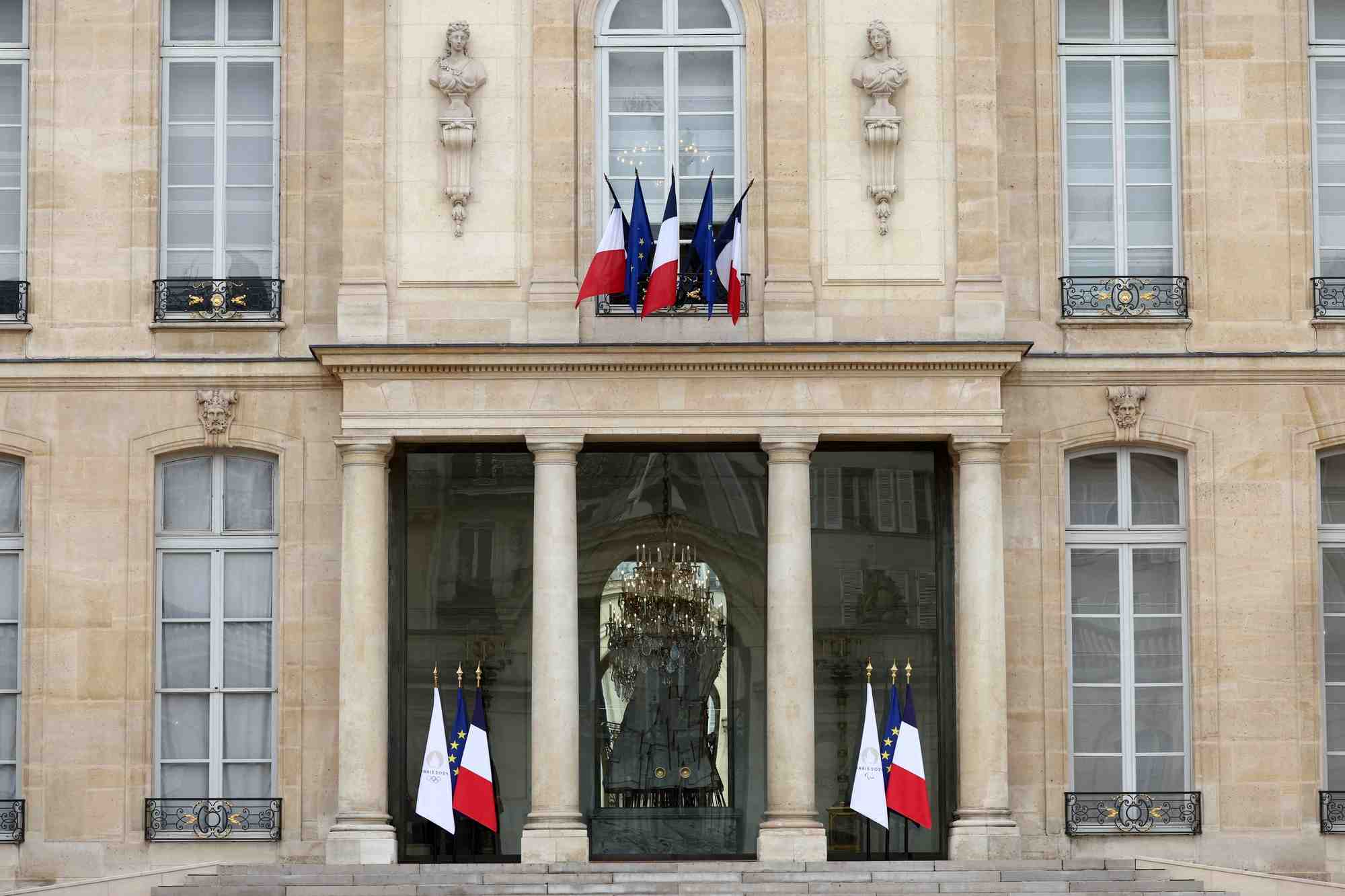 Vue sur le palais de l'elysee a paris
