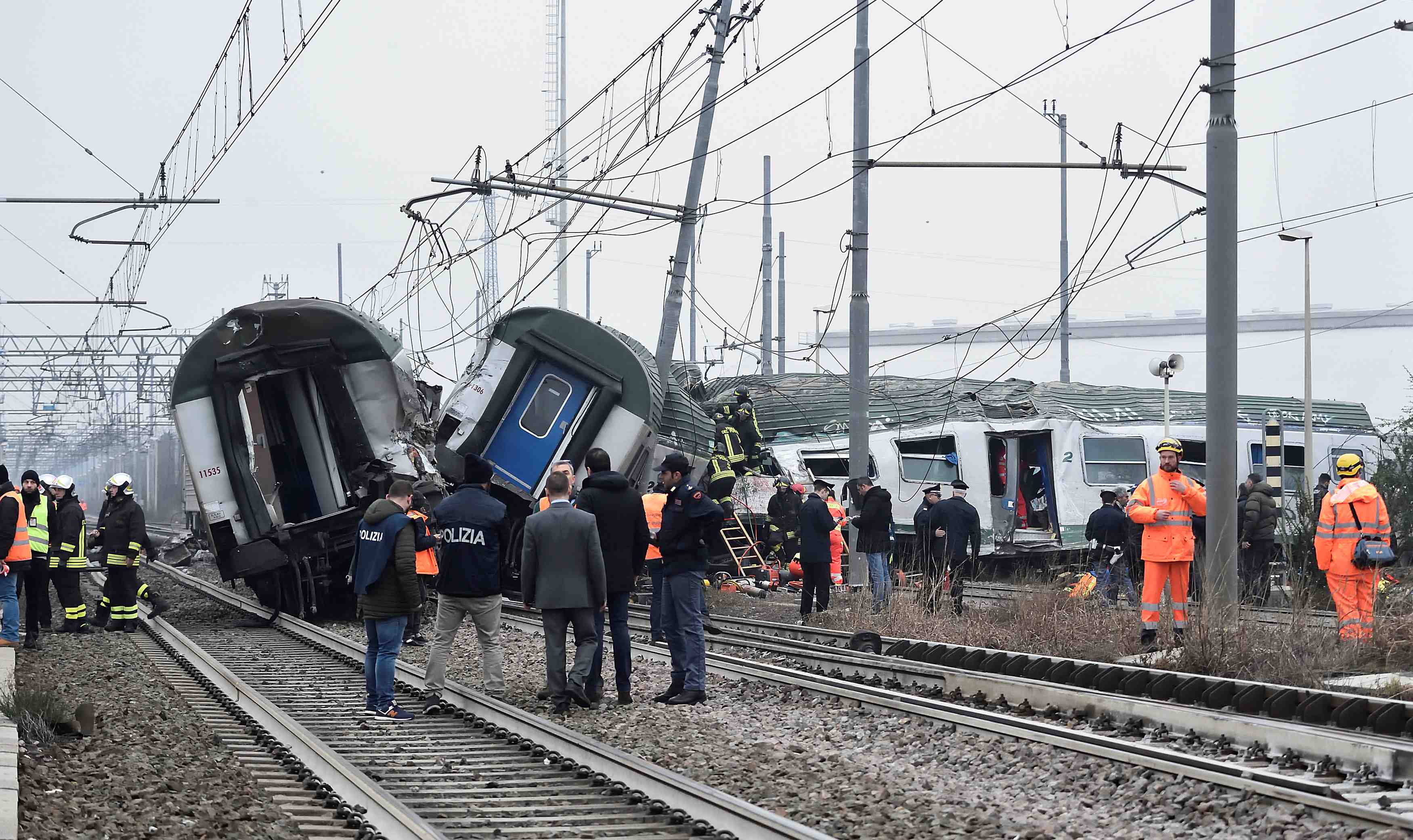 Un train deraille pres de milan