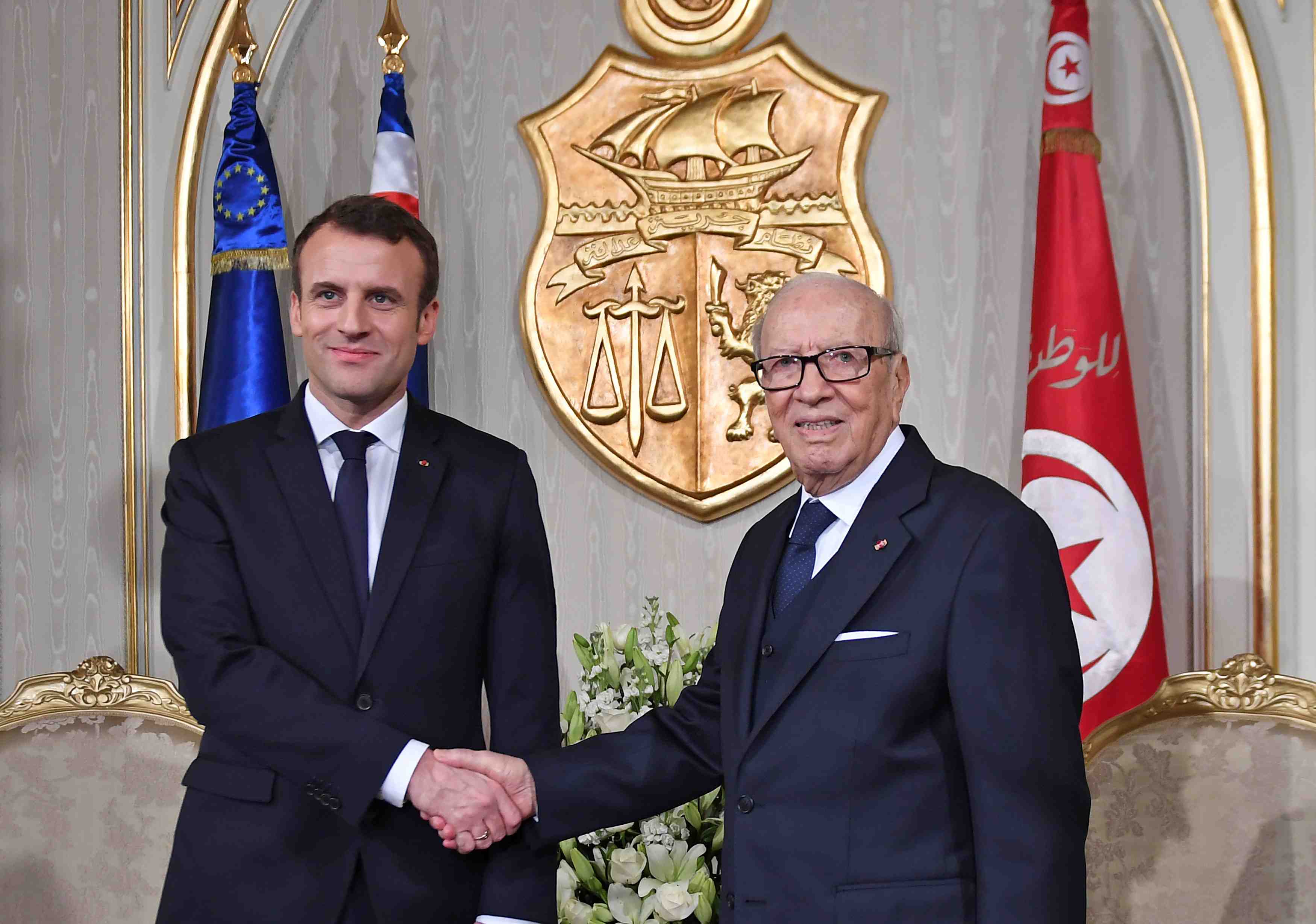 Macron annonce un soutien renforce a la democratie tunisienne