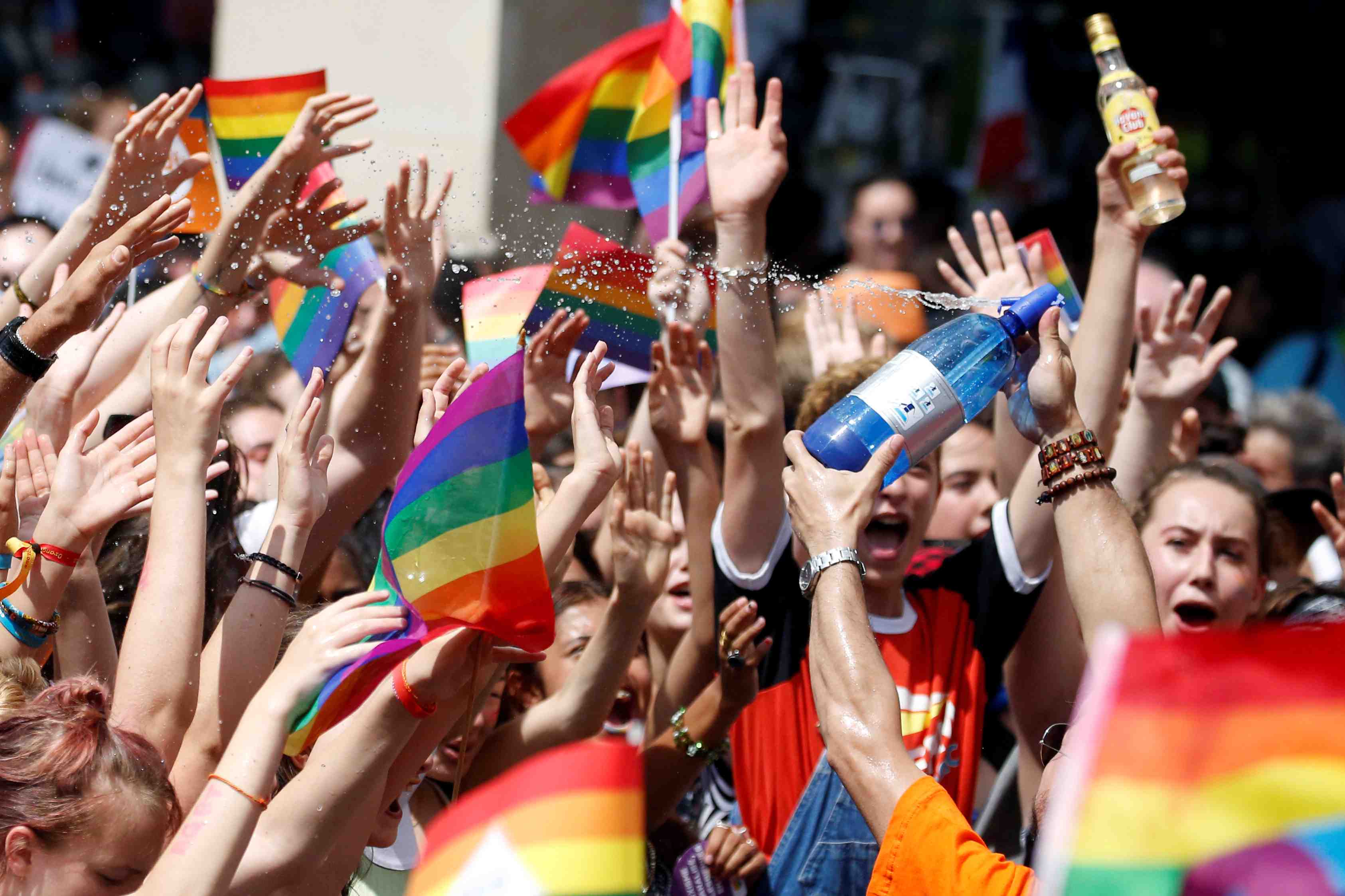 Paris Pride Parade 2018, Marche des fiertés LGBT, lesbiennes, gays, bisexuel.le.s, transgenres,