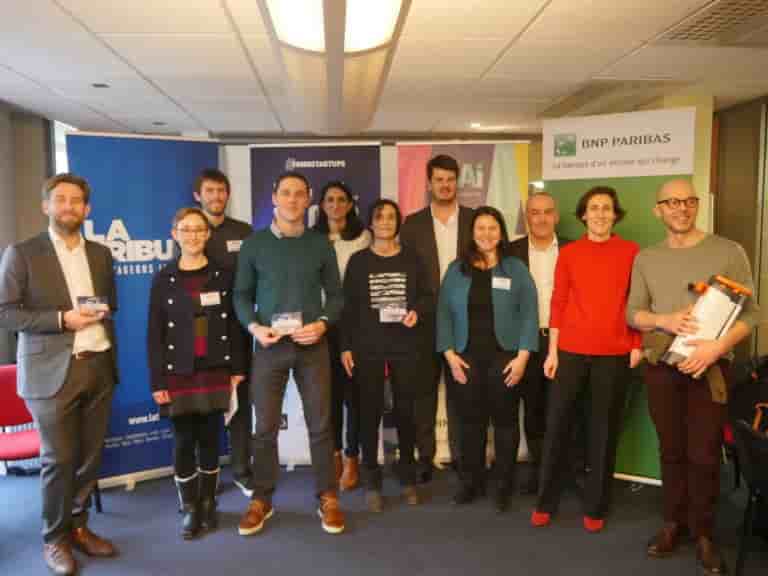 Le jury et les lauréats d'étape nantaise de 10.000 startups pour changer le monde.