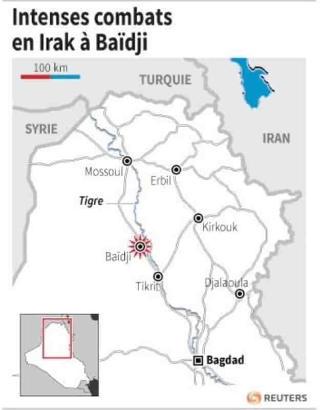 Intenses combats en irak a baidji