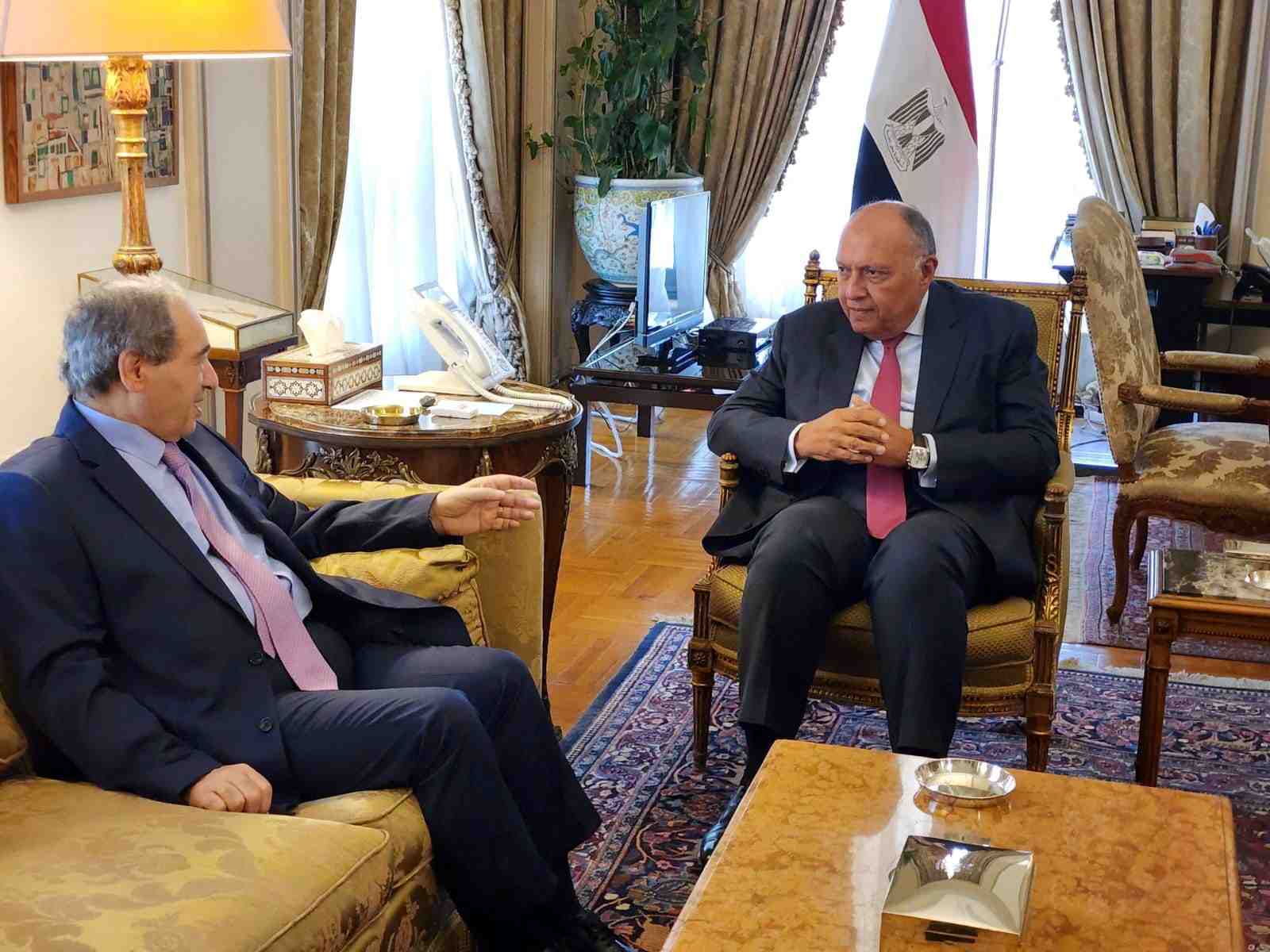 Le ministre des affaires etrangeres faical mekdad au caire