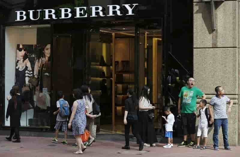 La chine pese sur le 1er semestre de burberry