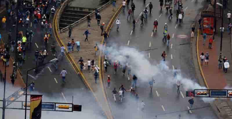 Violents heurts a caracas