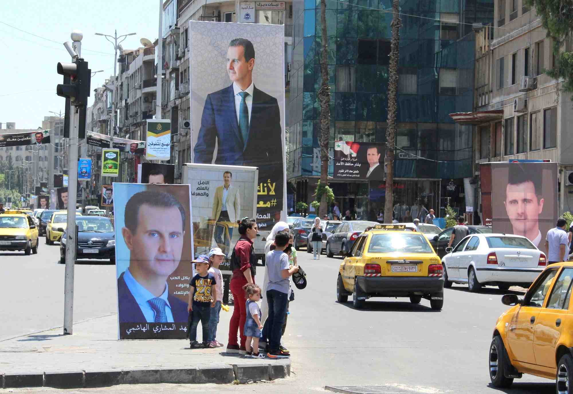 Photo d'archives d'une rue a damas, en syrie