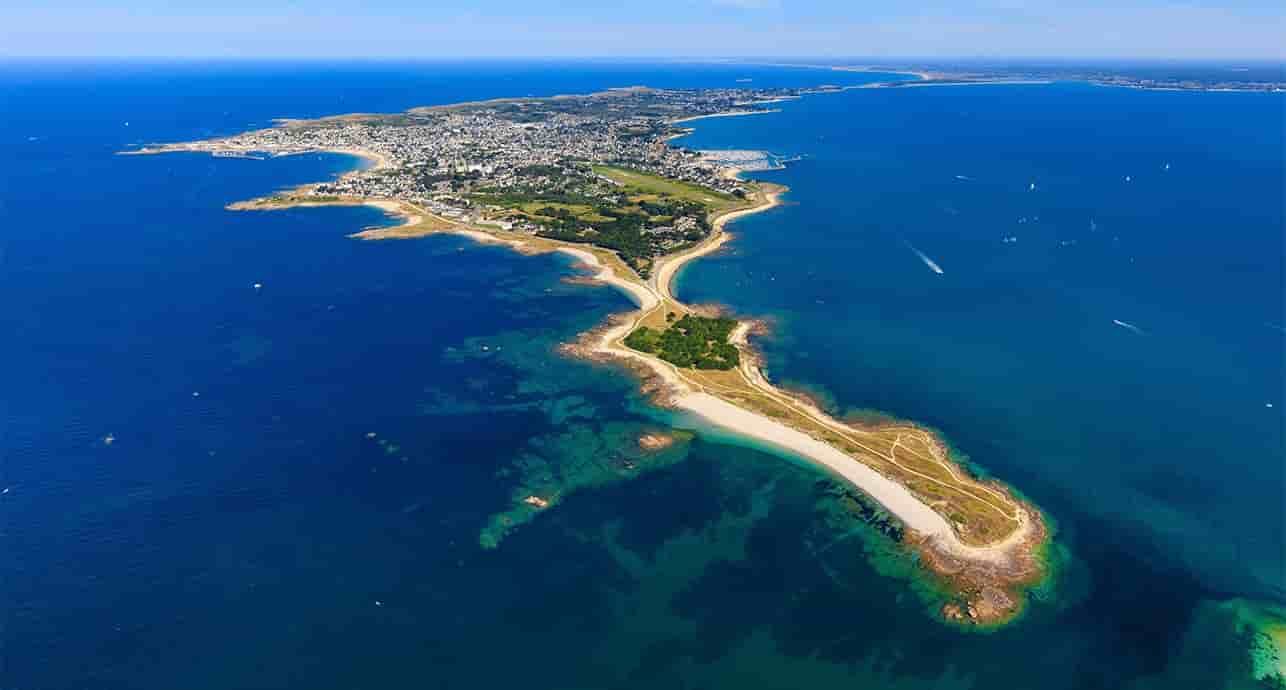 Vue aérienne de Quiberon.