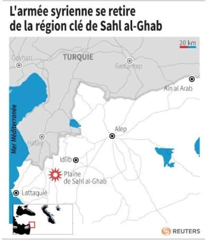 L'armee syrienne se retire de la region cle de sahl al-ghab