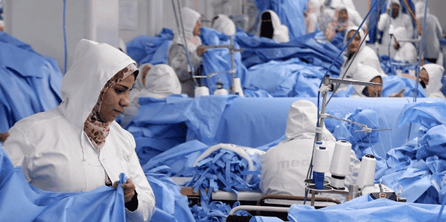 unite textile combinaisons medicales egypte industrie