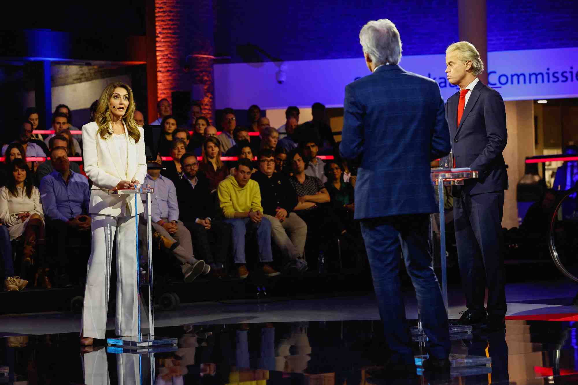 Le dernier debat entre les principaux candidats aux elections legislatives neerlandaises avant l'ouverture des bureaux de vote