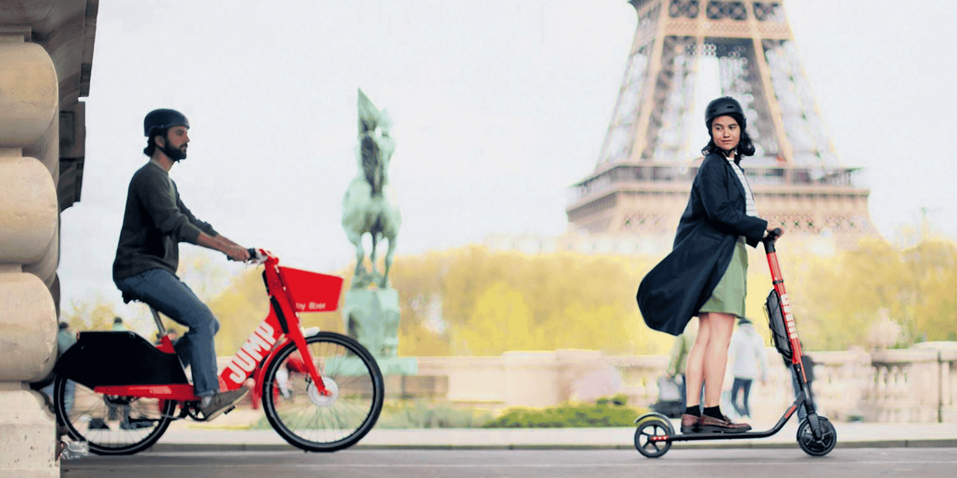 Uber, Jump, vélo en libre service, trottinette, mobilité