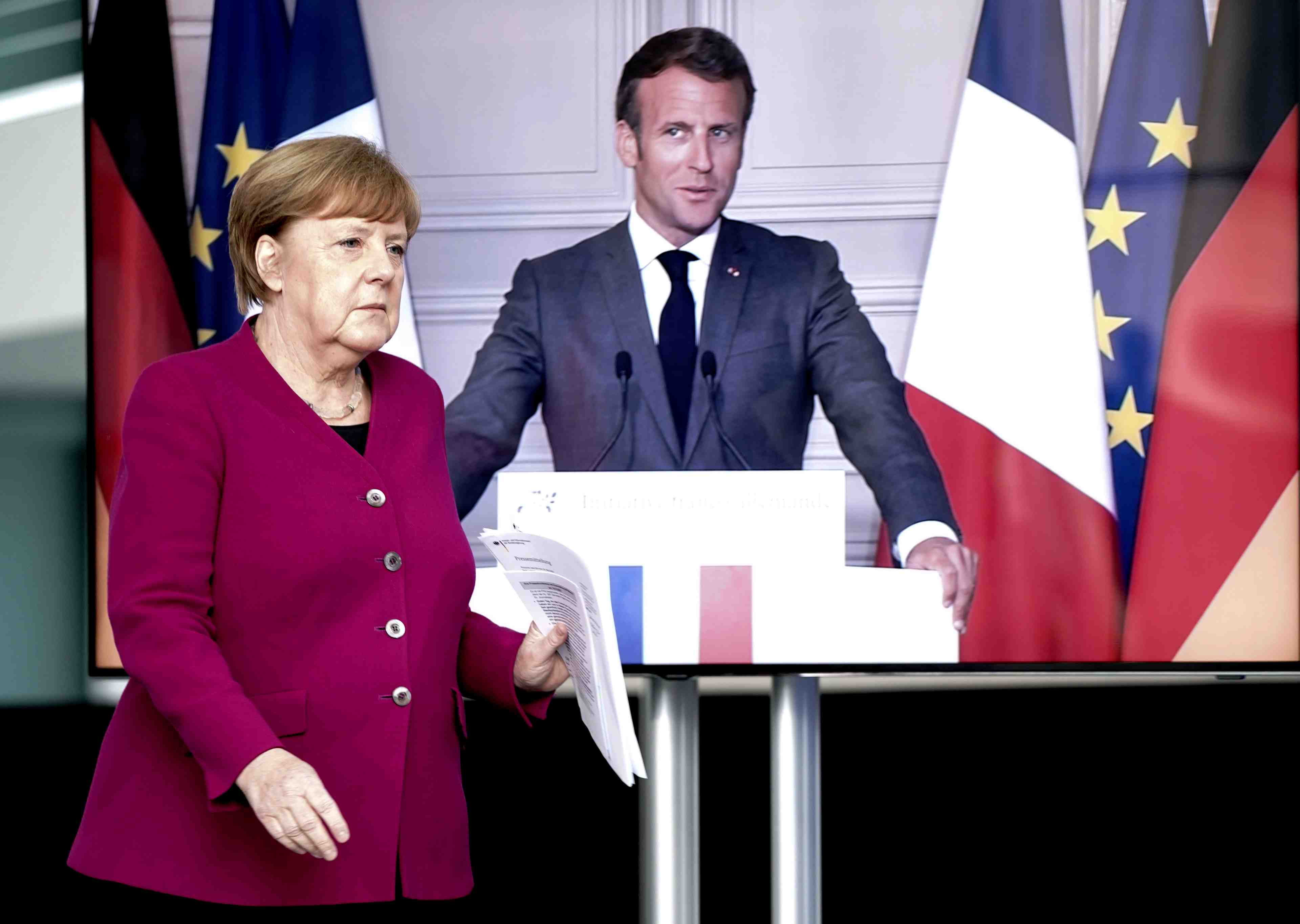 Macron, merkel appellent l'ue a mieux se preparer aux crises sanitaires