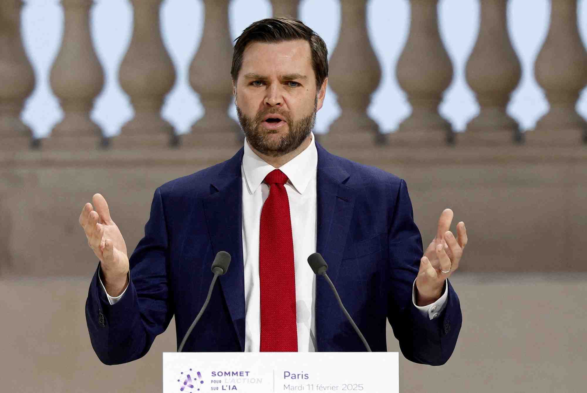 J.D Vance au sommet pour l'action sur l'IA ce mardi 11 février.