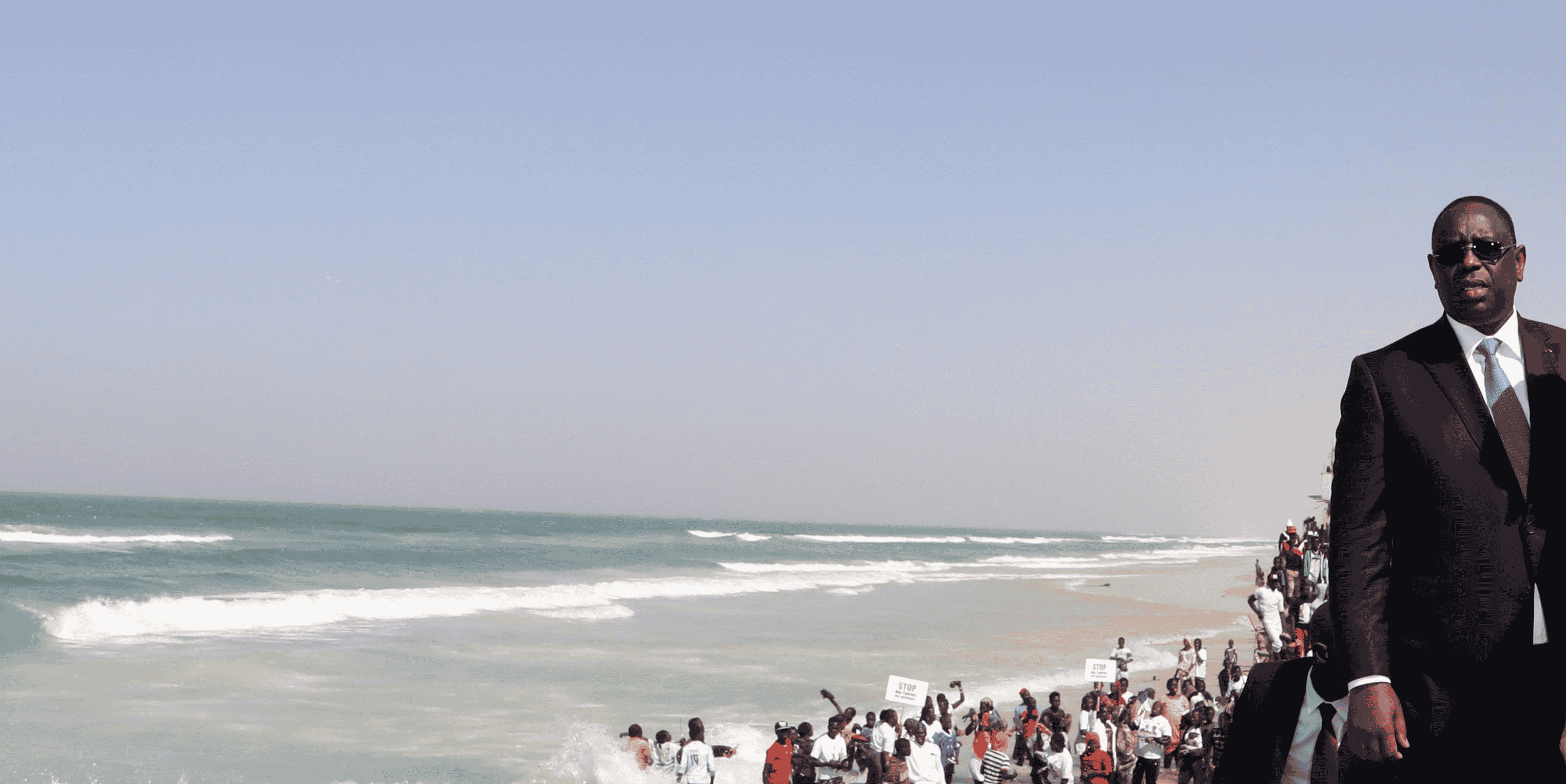 Macky Sall Macron Sénégal France eaux littoral saint louis plage banque mondiale
