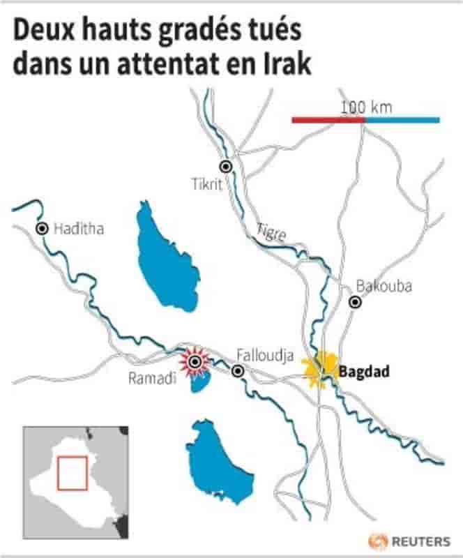 Deux hauts grades tues dans un attentat en irak