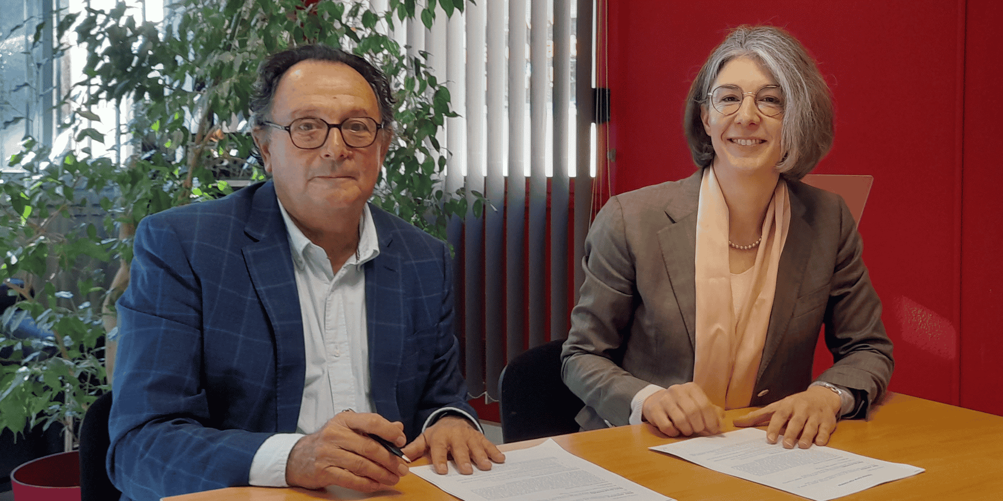 Jean-Marc Oluski, le président du Medef Hérault Montpellier, et Géraldine Lemble, directrice générale adjointe du Medef International.