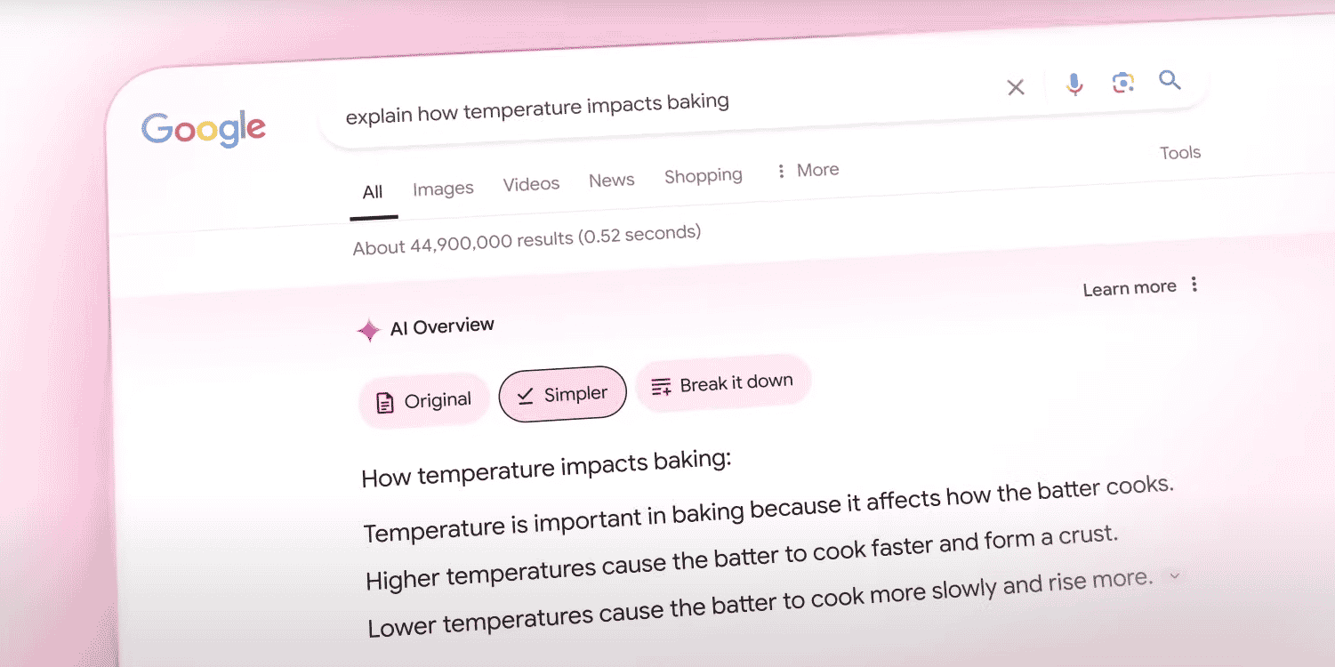 AI Overview, la nouvelle fonctionnalité de Google dopée à l'IA générative.