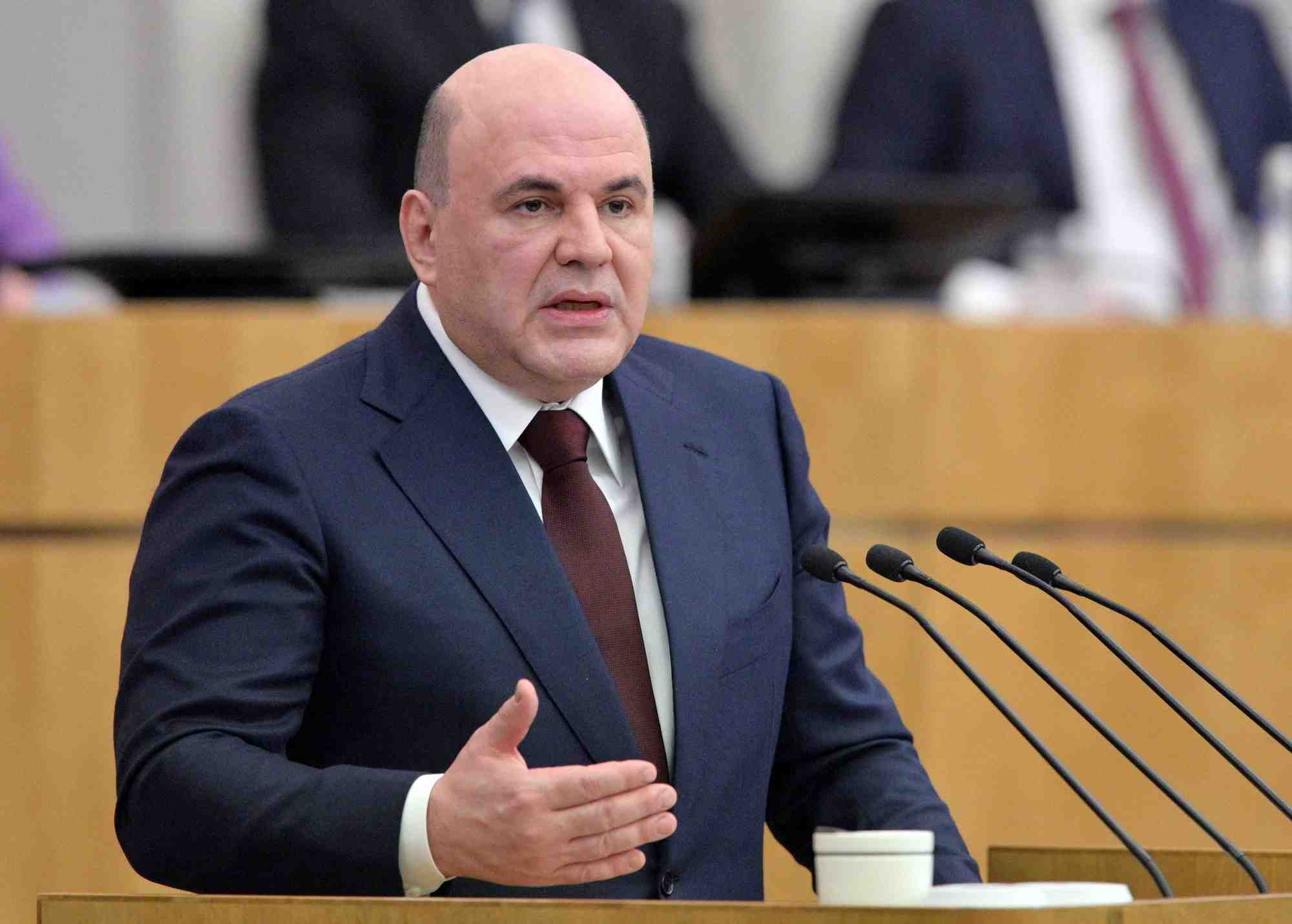 Photo d'archives du premier ministre russe, mikhail michoustine