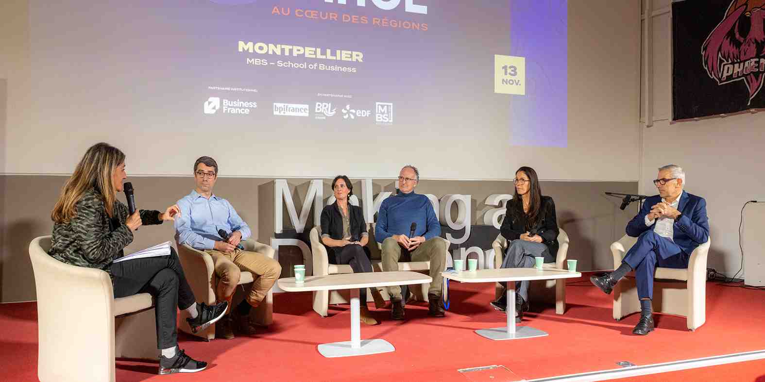 La table-ronde sur la raréfaction des ressources sur le "Génération Transformons la France" à Montpellier, le 13 novembre 2024.