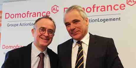 Francis Stéphan et Philippe Rondot, respectivement directeur général et président de Domofrance