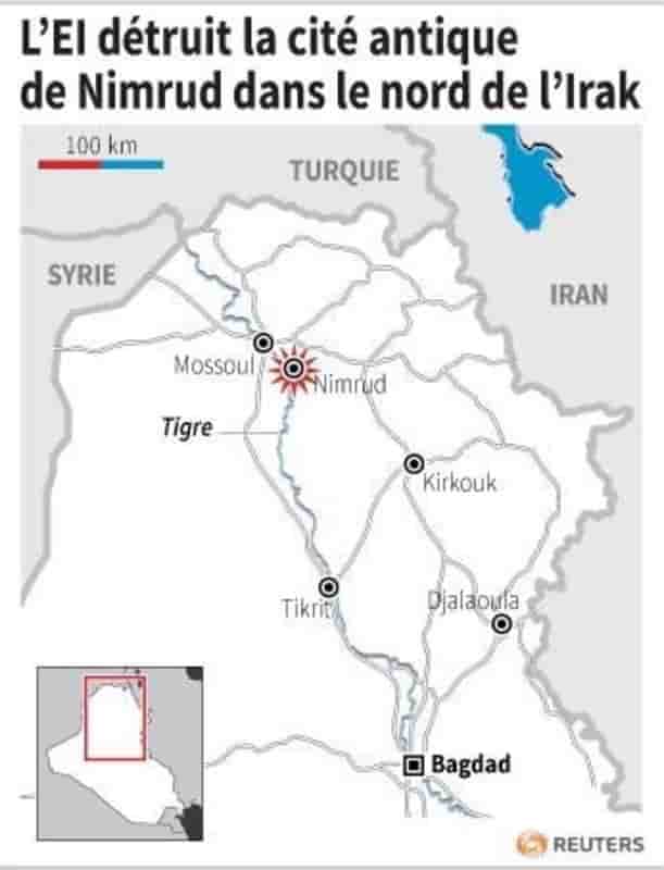 L’ei detruit la cite antique de nimrud dans le nord de l’irak