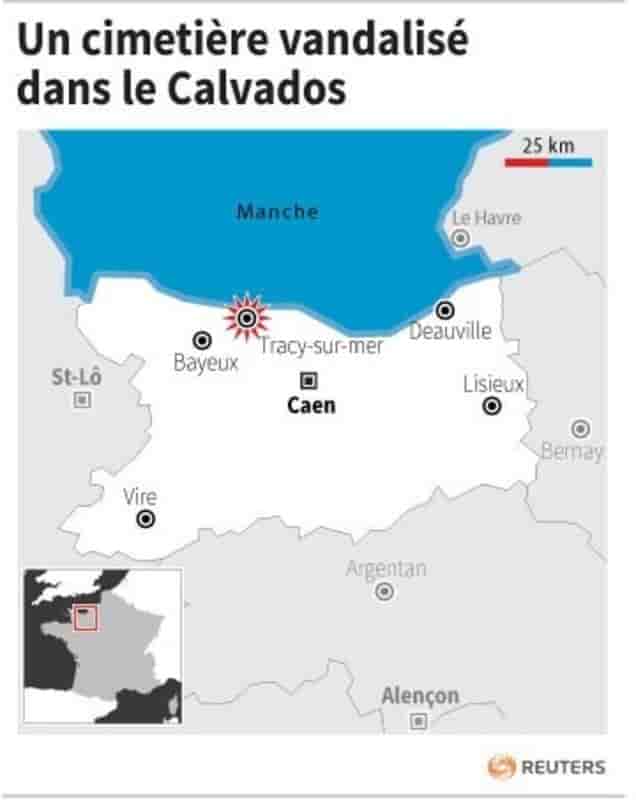 Un cimetiere vandalise dans le calvados