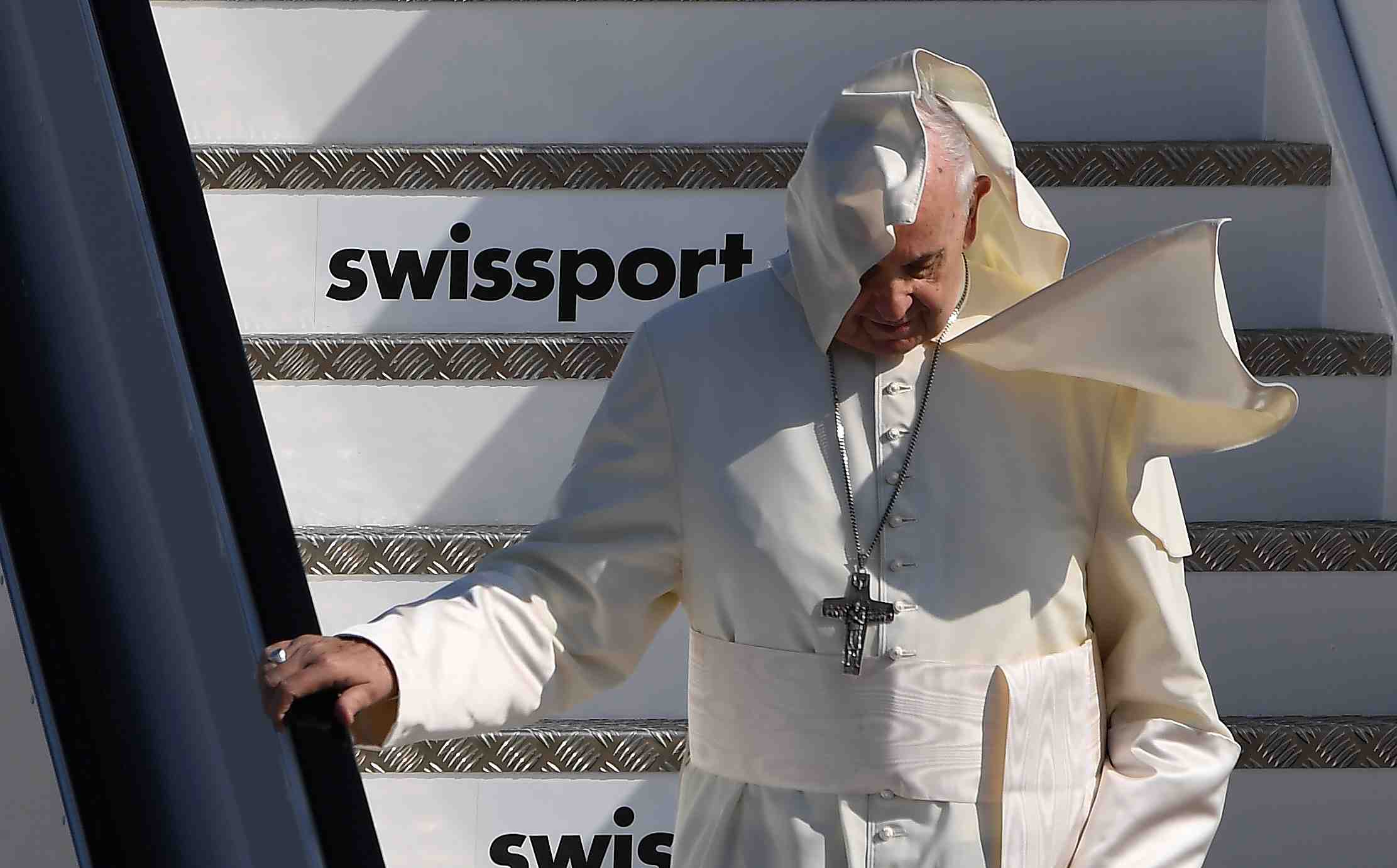 Le pape francois est arrive en irlande