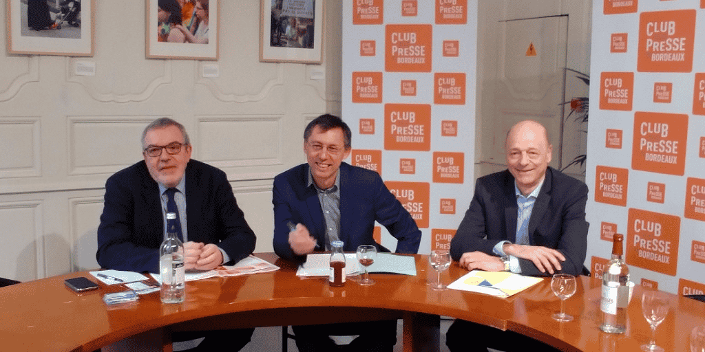 Pascal Emile, Henri Lourde Rocheblave et Philippe Claussin, le 23 janvier à Bordeaux.