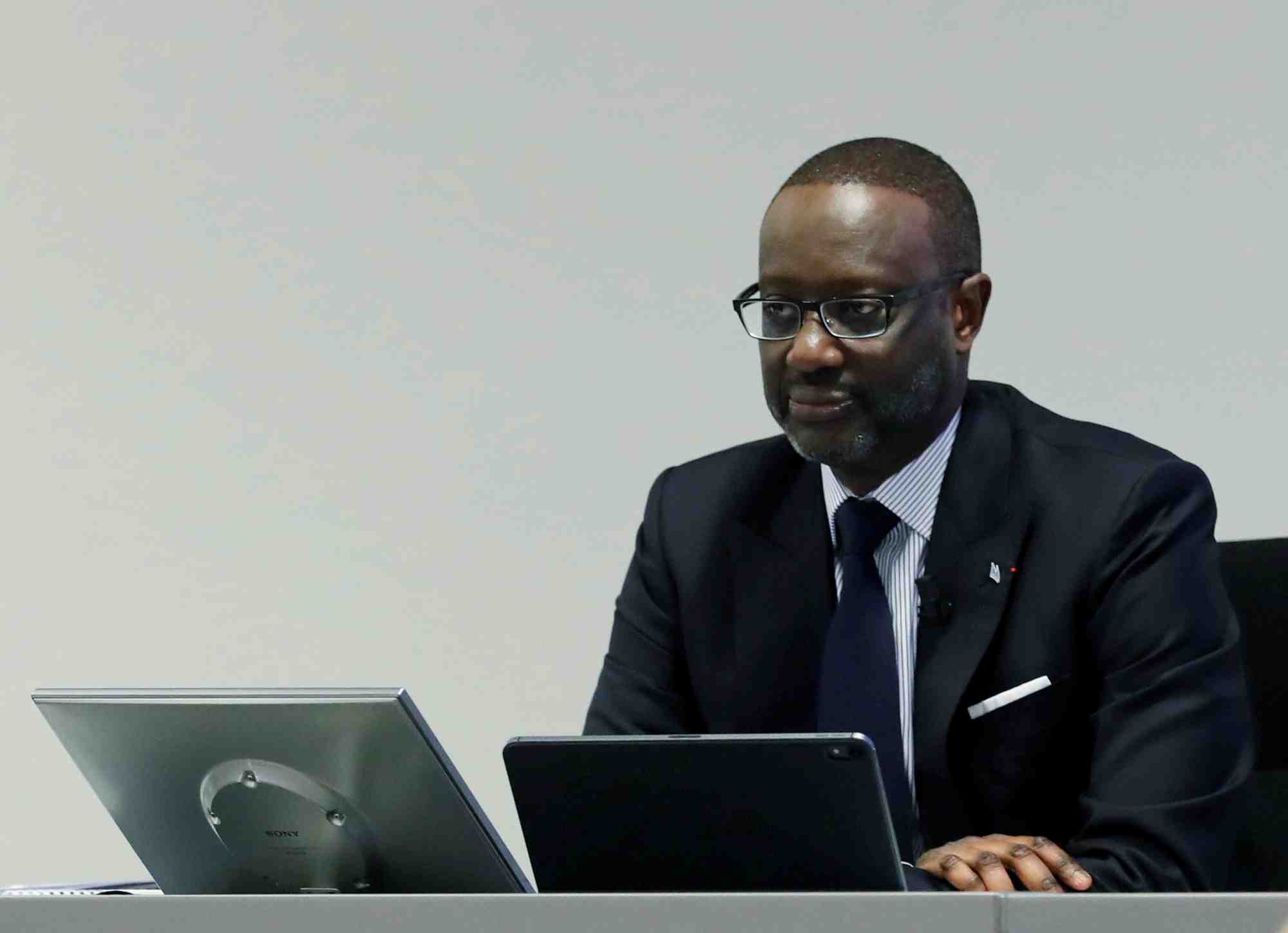 Photo d'archives de tidjane thiam, l'ancien directeur general du credit suisse