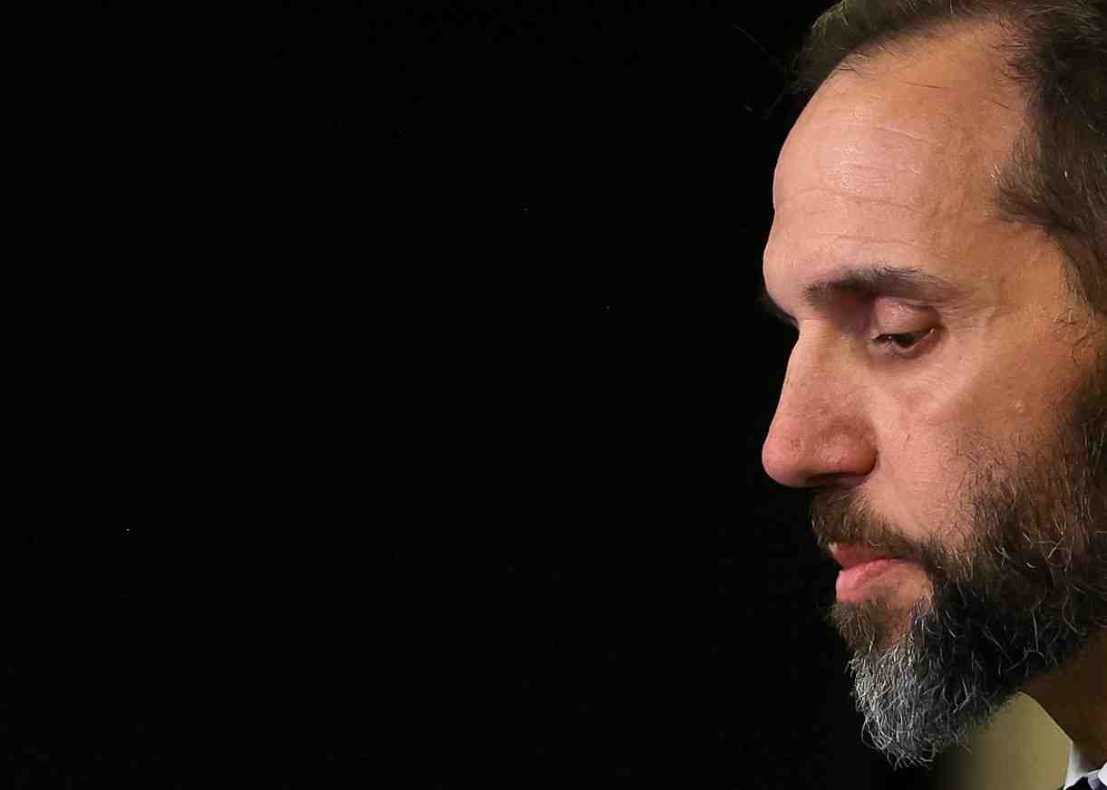 Le procureur special americain jack smith s'adresse aux journalistes dans le cadre d'une enquete sur donald trump, a washington