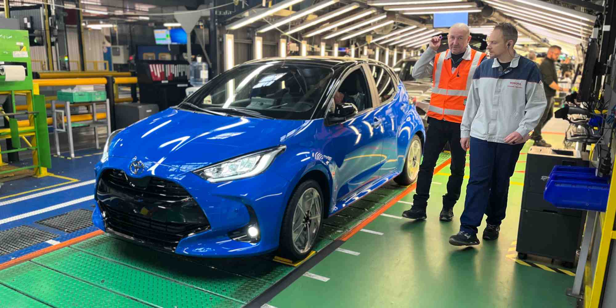Une Toyota Yaris, hybride, à l'usine du constructeur nippon de Valenciennes.