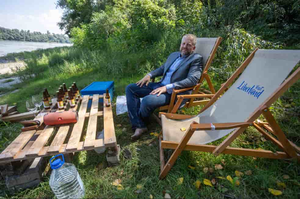 Le président du Liberland Vit Jedlicka, près de Batina, en Croatie.
