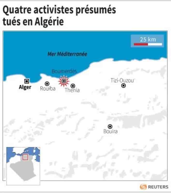Quatre activistes presumes tues en algerie