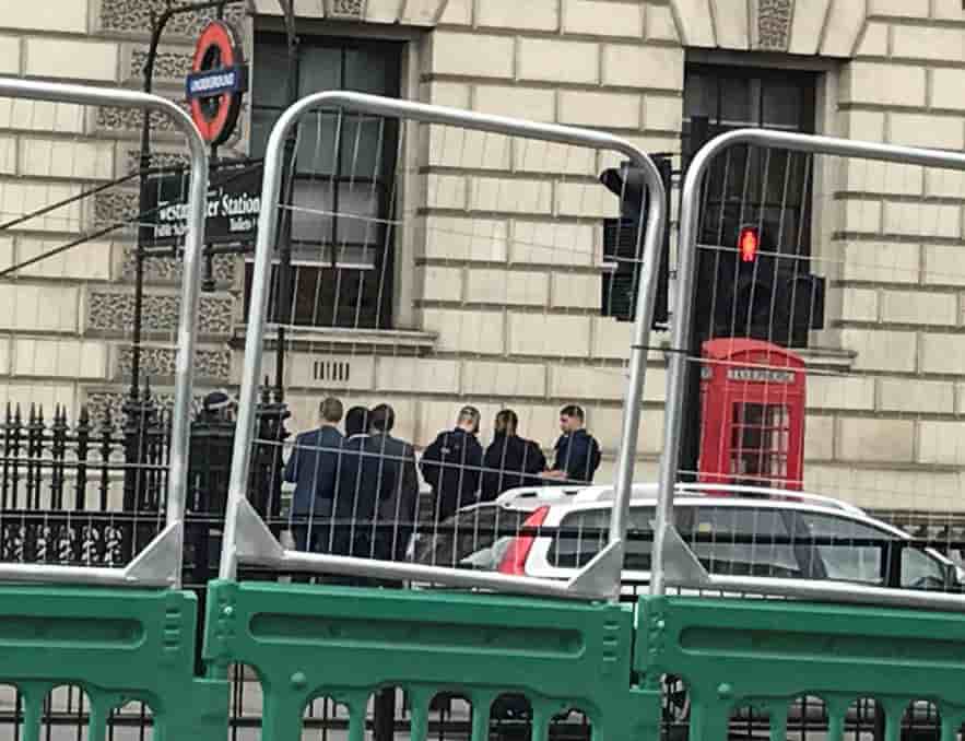 Intervention policiere dans le centre de londres