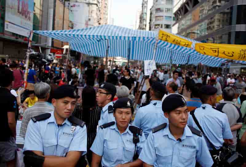 A Hong Kong, les manifestants convergent vers le centre financier