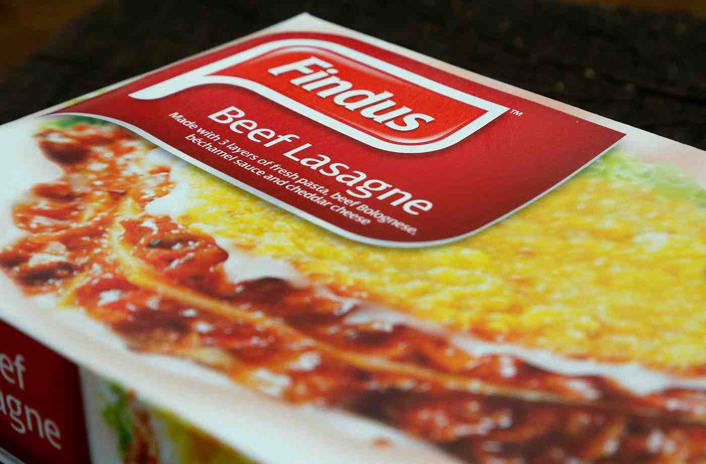 Les lasagne Findus au boeuf contenant du cheval
