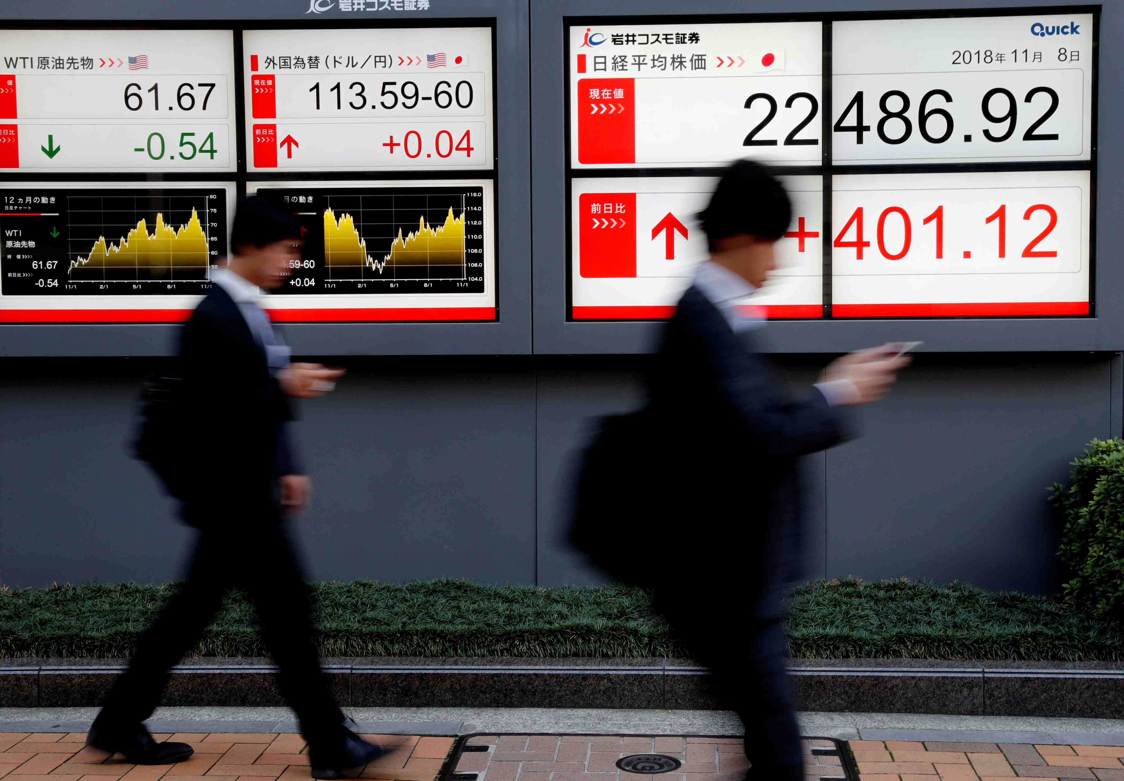 La bourse de tokyo finit en hausse