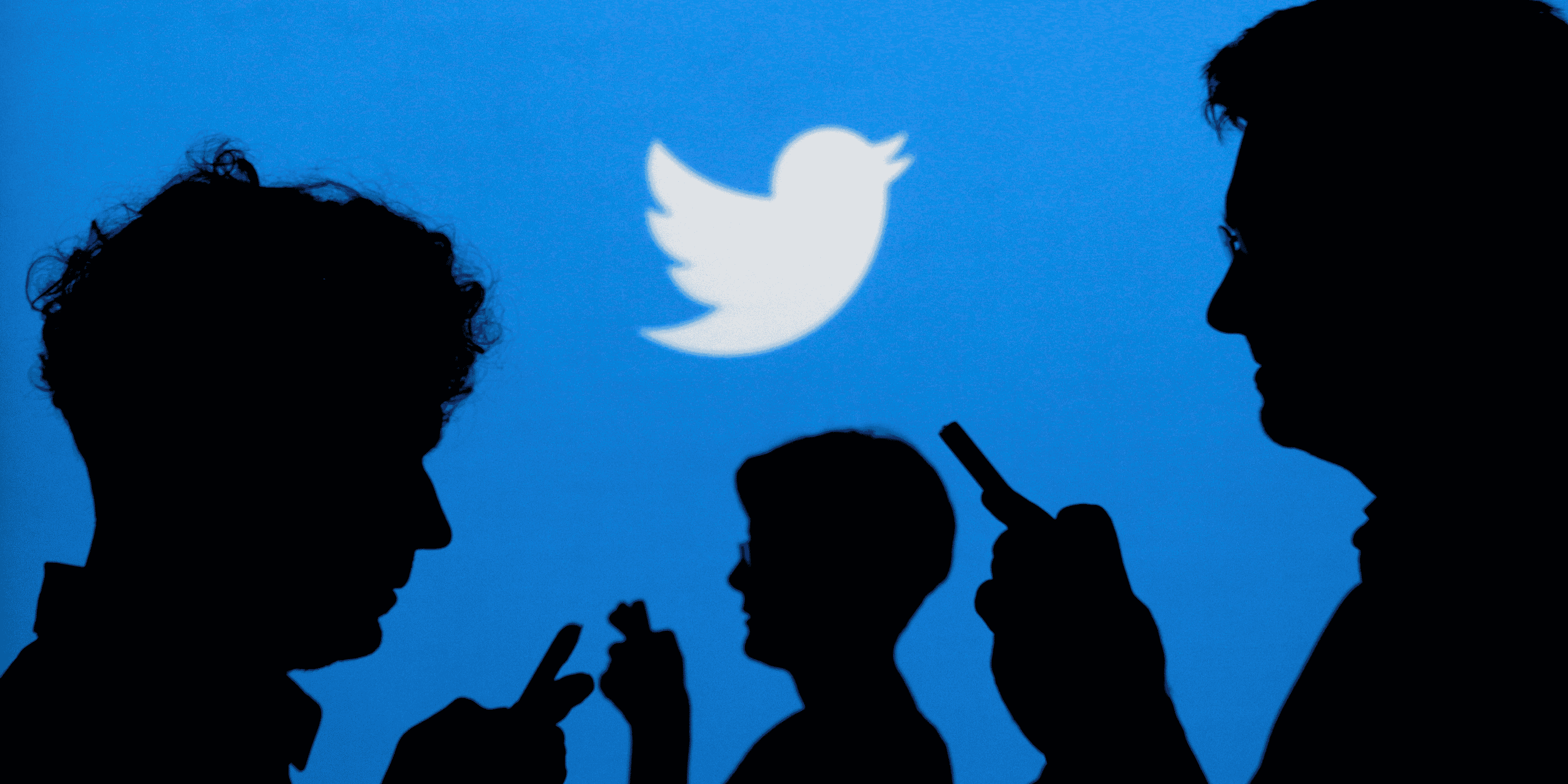 Twitter, logo, silhouettes, internautes, usagers, réseau sociaux,