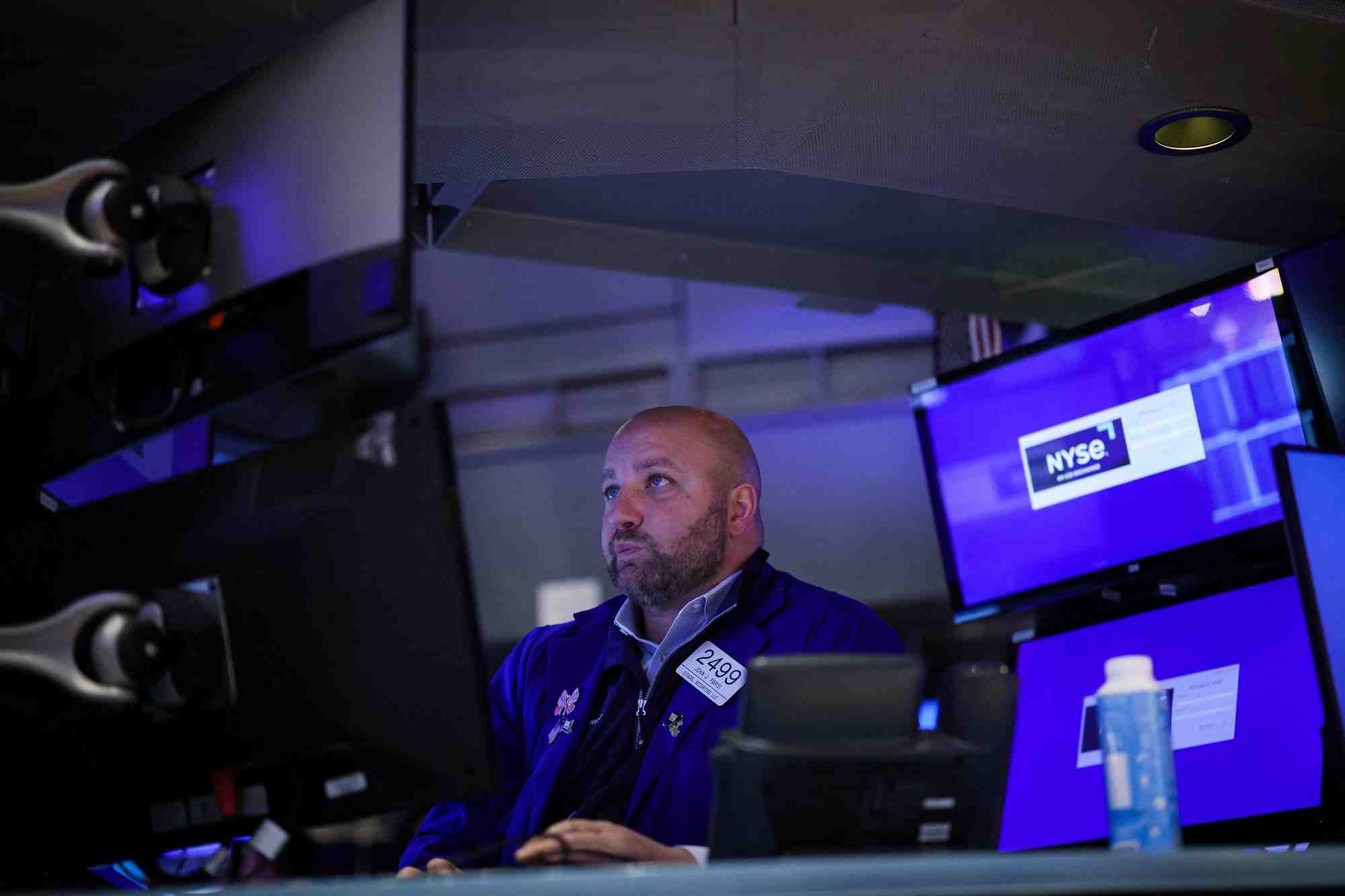 Un trader a la bourse de new york