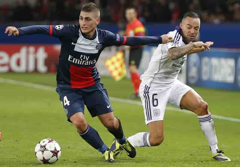 Football: le PSG privé de Marco Verratti contre Nice