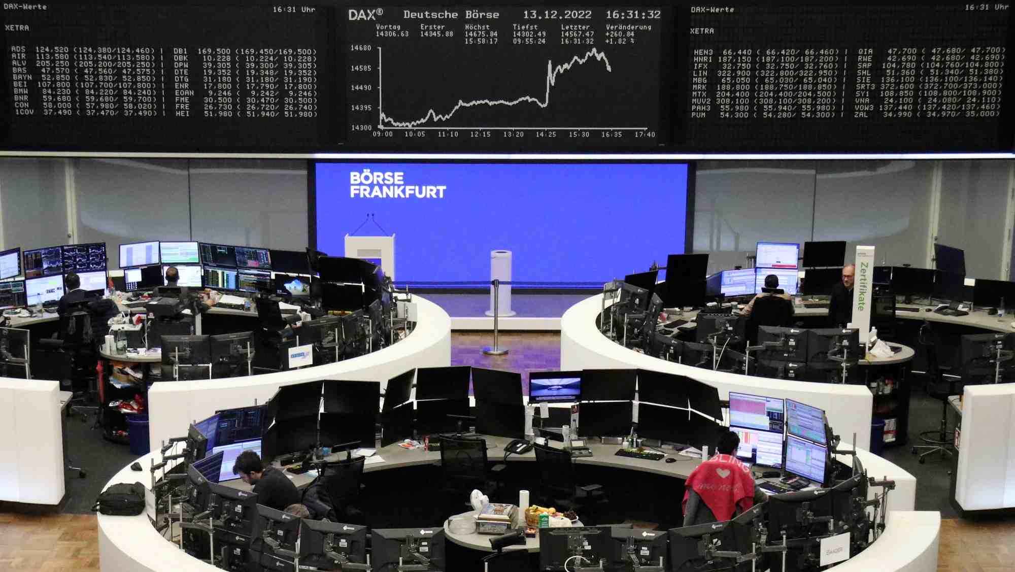 L'indice allemand dax a la bourse de francfort
