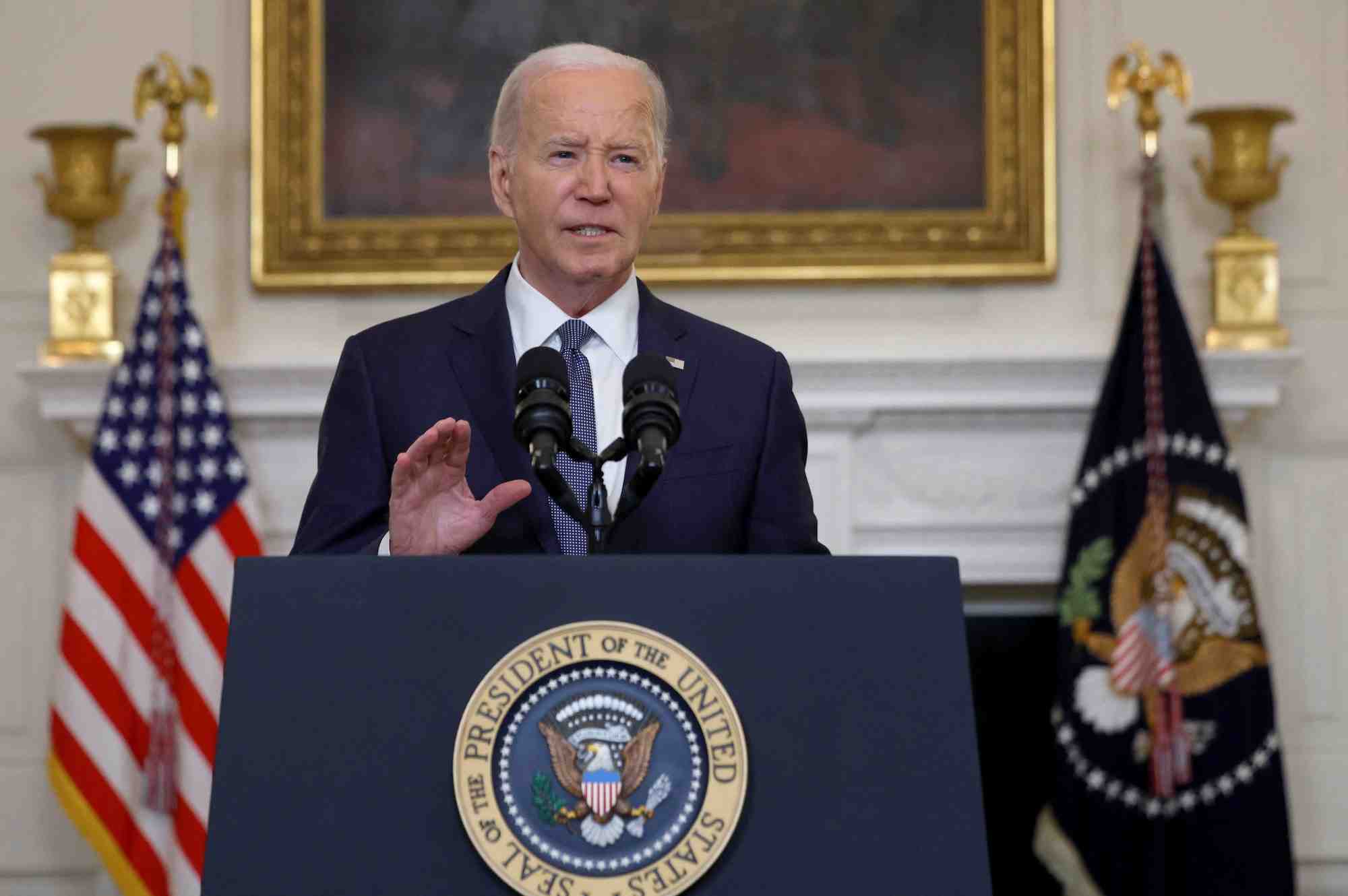 Le president americain joe biden a la maison blanche a washington