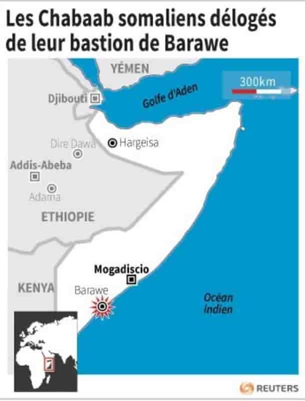 Les Chabaab délogés de leur fief de Barawe, dans le Sud somalien