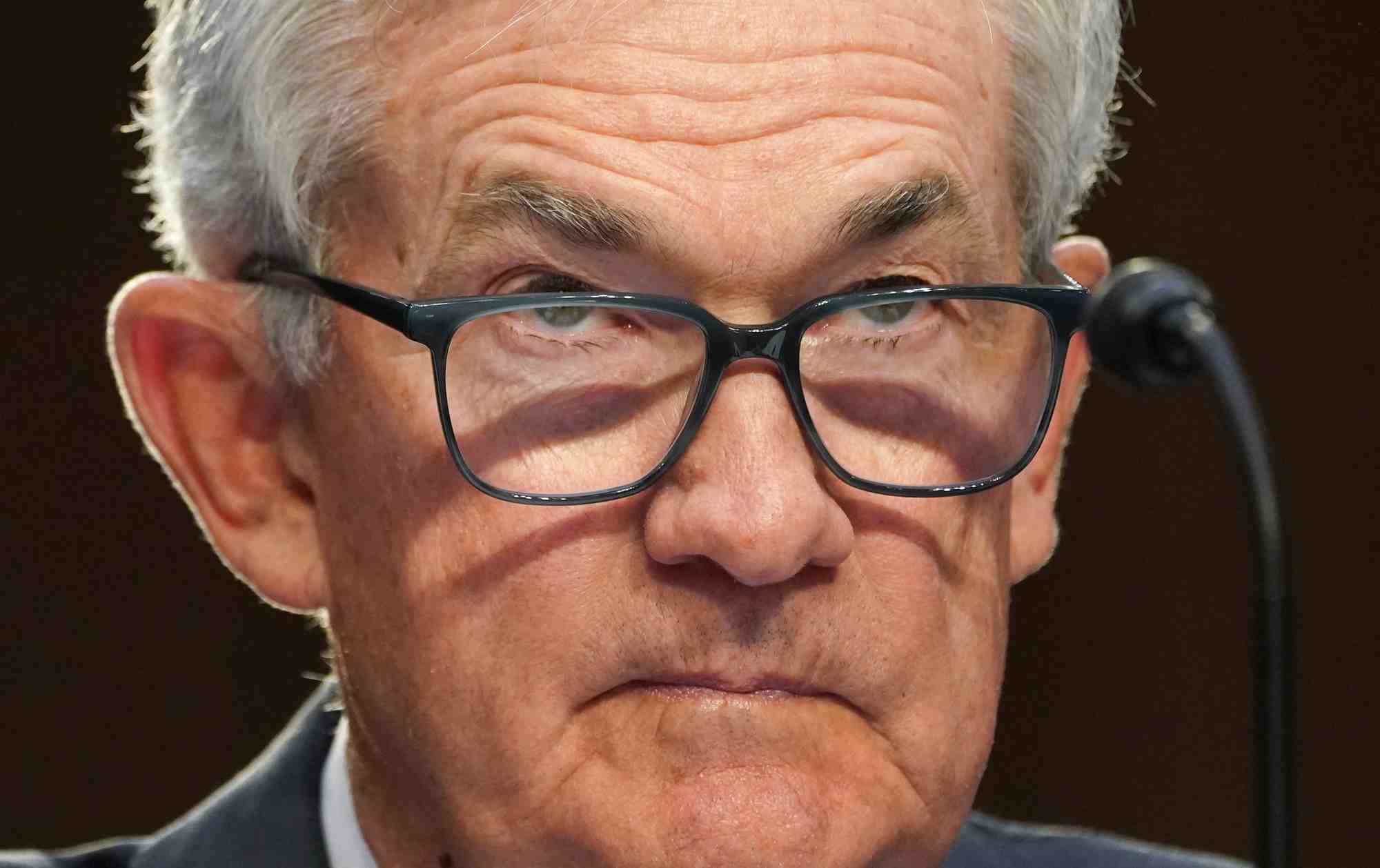 Le president de la fed, jerome powell, temoigne lors d'une audition au capitole, a washington