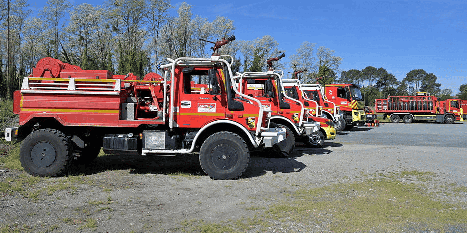 Les matériels des pompiers girondins présentés l'an dernier, au début de l'été 2023.